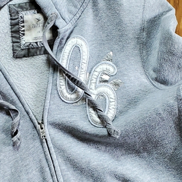 AERI Gray Zippered Hoodie - Size Large - Good cond - Picture 4 of 5